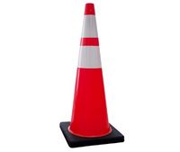 36" Orange Traffic Cone with Black Base